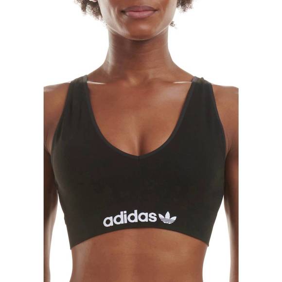NEW ADIDAS modern flex scoop lower back bralette in black - Picture 1 of 4